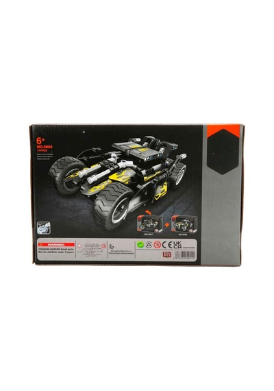 Eğitici 177 Parça Çek-bırak Motorlu Siyah Arazi Aracı Yapım Seti 6+ Yaş Çocuk Oyuncak