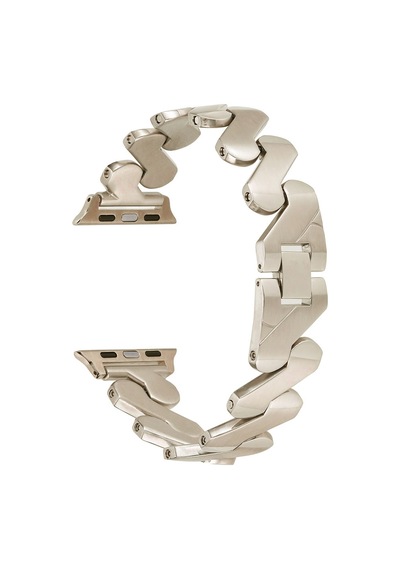 Ekılıf - Apple Uyumlu  Watch 40mm - Kordon Metal Strap Kayış Krd-80 - Gümüş