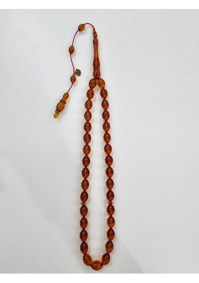 Han Faturan Hasan Ayhan İmzalı Kehribar Tesbih 8 X 12,5 Mm Beyzi 81737733