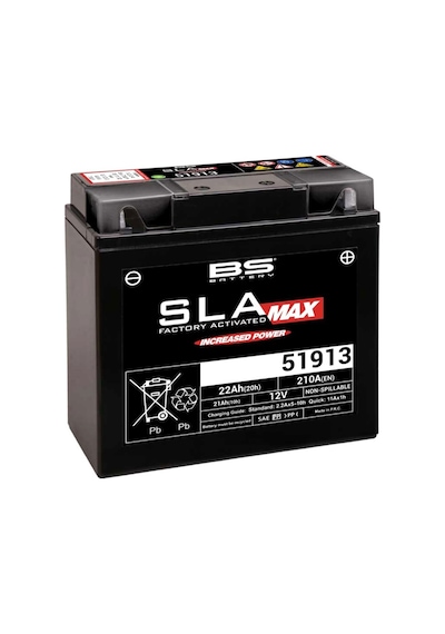 BS BATTERY 12V 22 AH MOTOSİKLET AKÜSÜ 275 A (EN) (183*80*170) (51