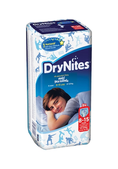 Huggies Dry Nites Erkek Emici Gece Külodu 27-57 KG 8-15 Yaş 9 Adet