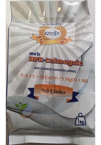 Mebor Calmagzin 1 Kg - 5-5-15+ 8cao + 5mgo +3zn Npk Gübresi 1 KG