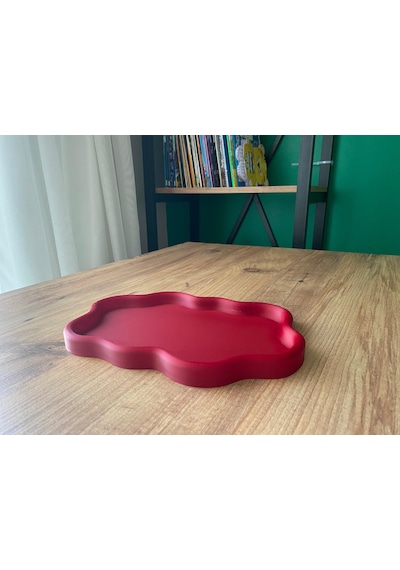 Çok Amaçlı Dekoratif Tepsi Red