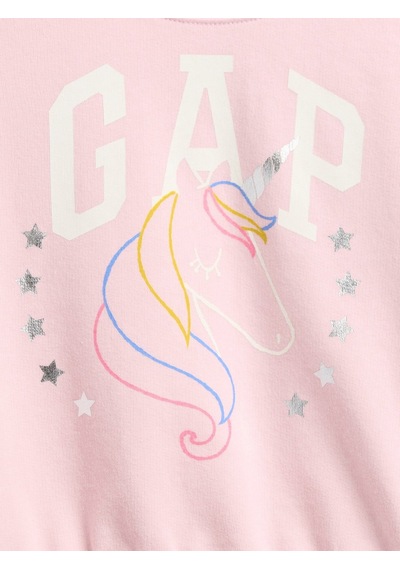 Gap V-frch Fam Logo Crew Fa26 Çocuk Pembe Sweatshırt 907212001