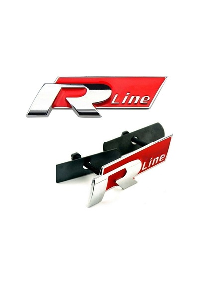 R-Line Cıvatalı Panjur Arması Paslanmaz Krom Kaplama Metal Arma