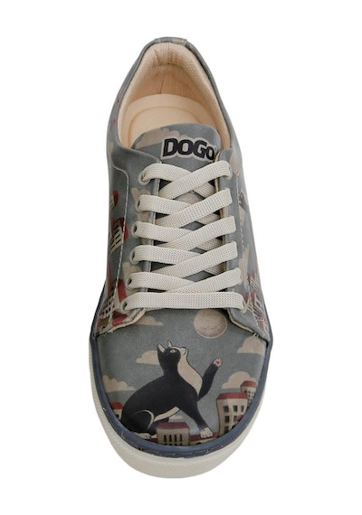 Kadın Vegan Deri Mavi Sneakers - Over The Moon Tasarım Çok Renkli