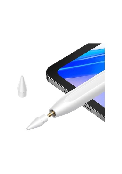 Lexroo Kablosuz Ve Kablo Şarjlı Aktif Stylus Pürüzsüz Yazı Serisi Beyaz Standart