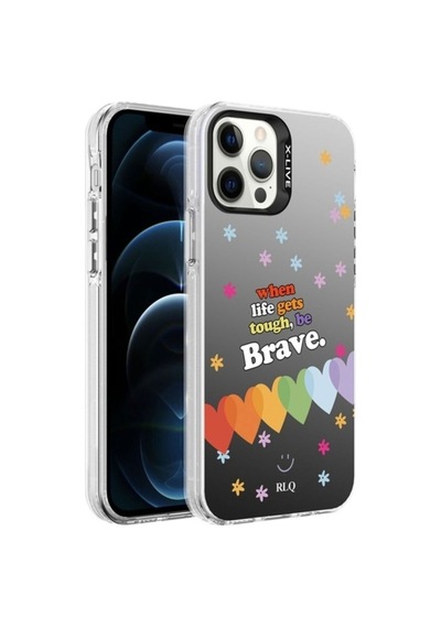 Apple Uyumlu iPhone 12 Pro Max Kılıf Desenli Zore Silver Sert Kapak Kalp