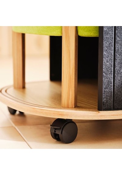 Ikea Yxstaby Tekerlekli Yan Sehpa, Meşe Kaplama-gri