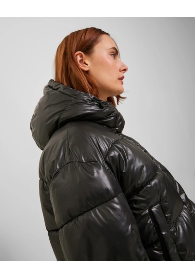 Jjxx Kapüşonlu Şişme Siyah Kadın Mont 12236544 001