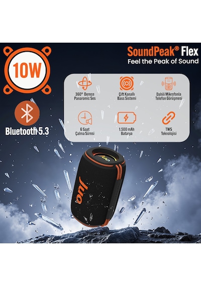 Juo Soundpeak Flex 10w Rgb Bluetooth Hoparlör Kablosuz Taşınabilir Speaker