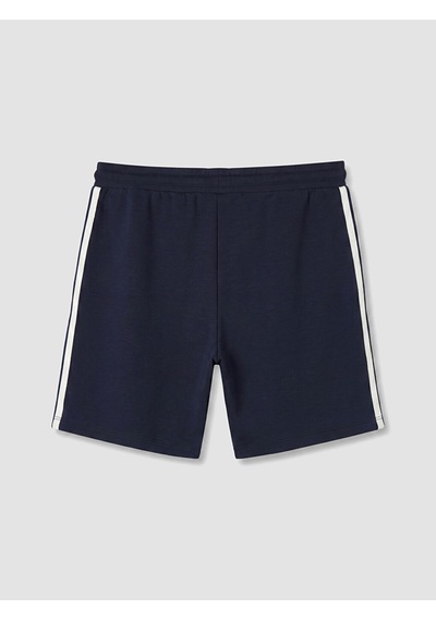 Lcw Comfort Lacivert Beli Lastikli Şeritli Kadın Şort