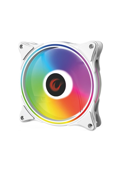 Rampage Glare F50 38cfm 1200rpm 12cm Rainbow 3p+4p Molex Soketli Beyaz Kasa Fanı