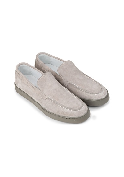 Deery Erkek Hakiki Süet Gri Loafer Ayakkabı - 01993mgrıc01 Gri