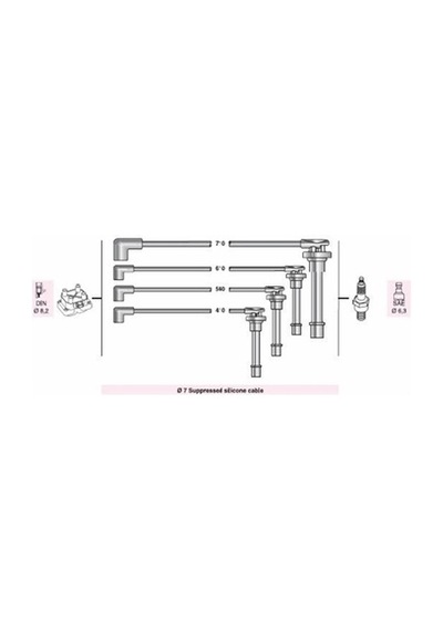Buji- Kablosu Crx Iıı Vti / Vtec I 1600 16v 1992-95-accord 2000 1992-cıvıc Iv 1991-95 Netex Ntx Sp07