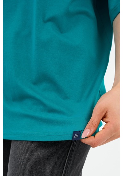 V Yaka Oversize T-shirt E24-742a-wn Petrol