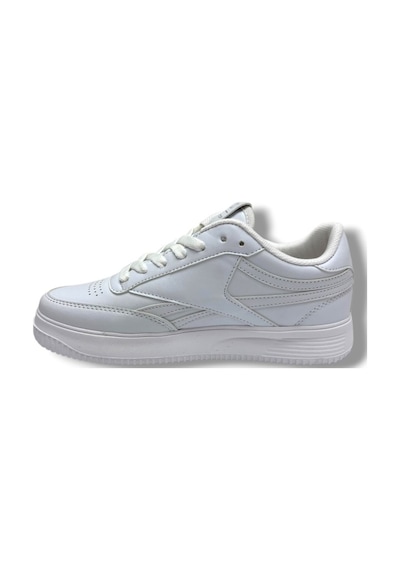 Best Of 2014-26 Cilt Deri Anatomik Bağcıklı Sneaker 36-40 Beyaz