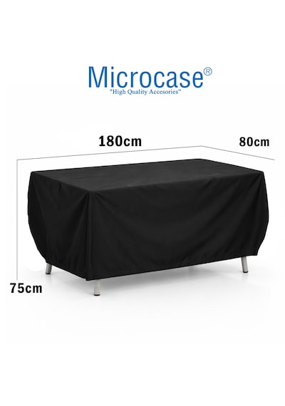 Microcase Su Geçirmez 4 Mevsim Kullanım Bahçe Mobilyası Masa Kılıfı Brandası 75x80x180 Cm Al5544