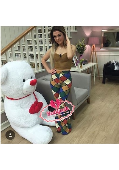 Peluş Ayı Kalp Tutan 2 Metre Ayıcık Dev Büyük Boy