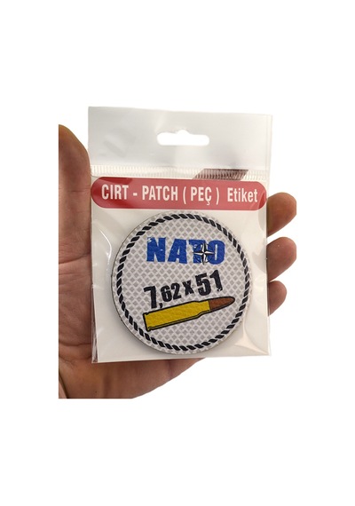 Nato 762 X 51 - Cırt - Patch - Peç - Arma - 8 Cm Gri