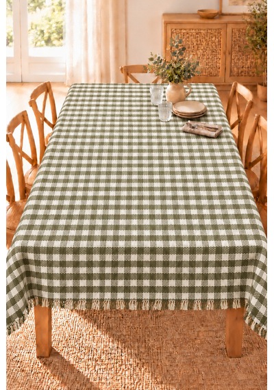 Masa Örtüsü Lüks Sofra Bezi Battal Ebat 200x220 Piknik Örtüsü Zümrüt Yeşili