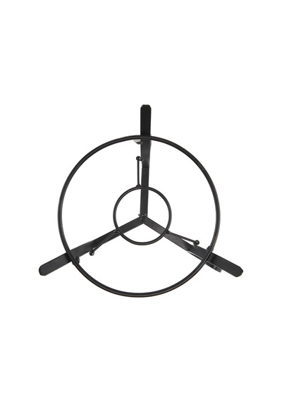 25,4 Cm Uzunluğunda İç Mekan/dış Mekan Cam Gazing Küre Metal Stand, Siyah