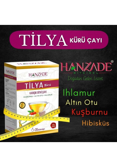 Tilya Kürü Form Çayı Kuşburnu Altın Otu Ihlamur Karışık Bitki Çayı 20 Süzen Poşet X 3 Adet