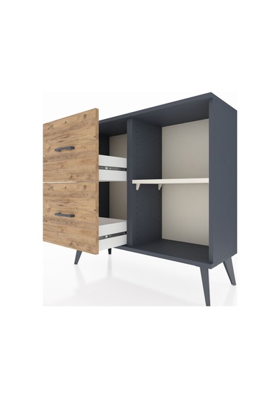 Arges Şifonyer Tek Raflı 2 Çekmeceli 88x30x80 Antrasit-aytaşı/çam Aytaşı/çam Arges Şifonyer Tek Raflı 2 Çekmeceli 88x30x80 Antrasit-aytaşı/çam Aytaşı/çam