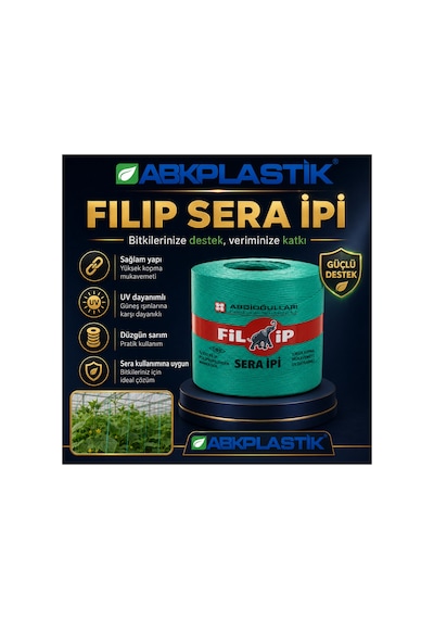 Abk-seraıp-24kg Filip Sera İpi 24 Kg Koli 12 Bobin Abkplastik Bitki Askı İpliği