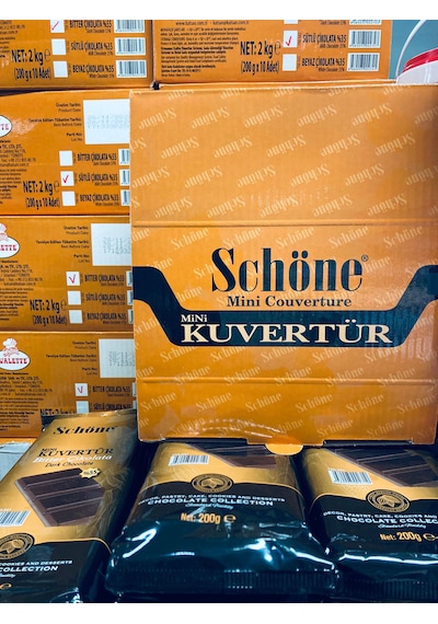 Schöne Profesyonel Mini Kuvertür Çikolata Seti 200g + 200g