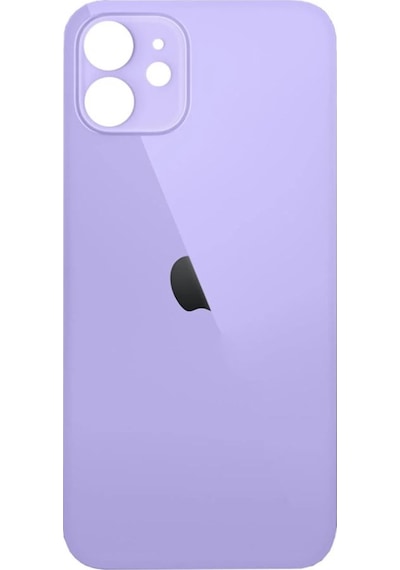 Apple Uyumlu iPhone 12 Mor Arka Kapak Batarya Kapağı Pil Kapağı Mor