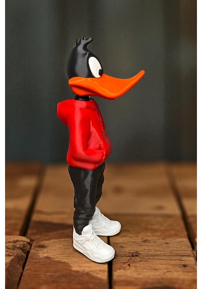 26 Cm 3d Baskı Daffy Duck Figürü, Looney Tunes Figür, Çizgi Film Figürü Space Jam - Daffy Duck