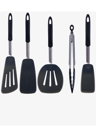 Valletta Donatella 5'li Spatula Set Siyah