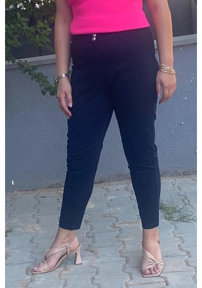 Mia Butik Kadın Lacivert Boru Paça Pantolon Lacivert
