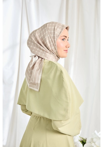 Silk Home %100 Twill İpek Eşarp S539 Açık Vizon