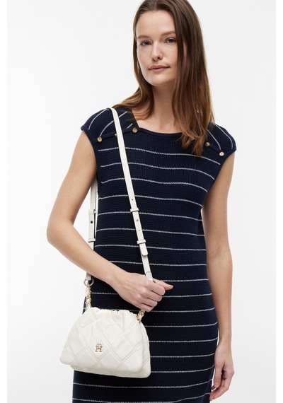 Tommy Hilfiger Th Femınıne Mını Crossover Kadın Bej Çanta - Aw0aw18718