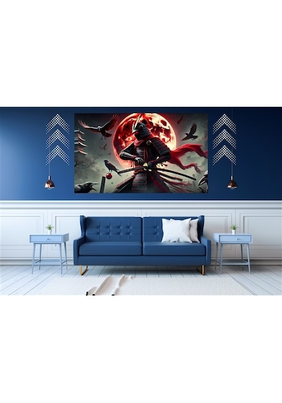 Ti-play Kanlı Ay Savaşı 60x90cm Modern Samuray Pvc Çerçevesiz Tablo