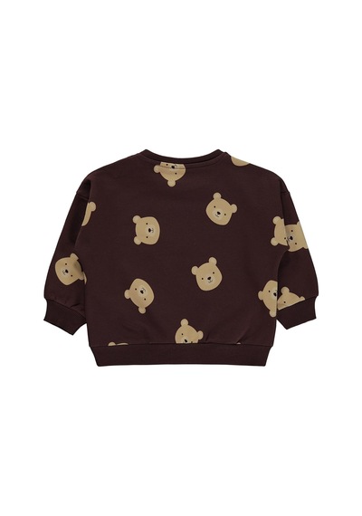 Civil Baby Ayıcık Baskılı 6-18 Ay Sweatshirt - Kahverengi Acı Kahverengi
