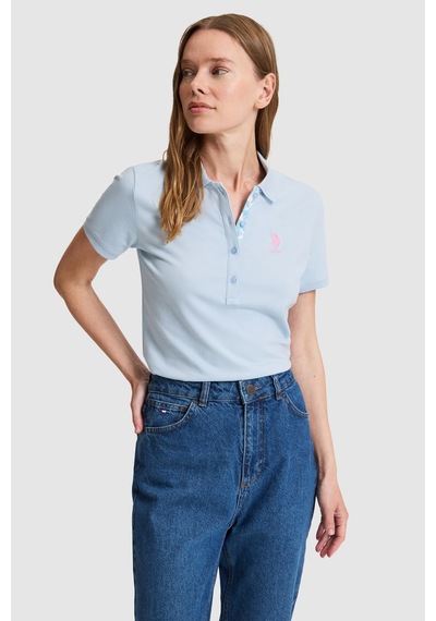 U.s. Polo Assn. Kadın Açık Mavi Tişört Basic 50326475-vr003 Acık Mavı