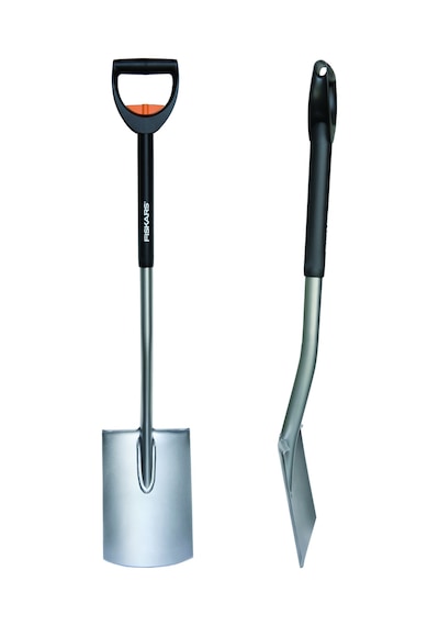 Fiskars Smartfit Teleskopik Bahçe Küreği, Düz Uçlu