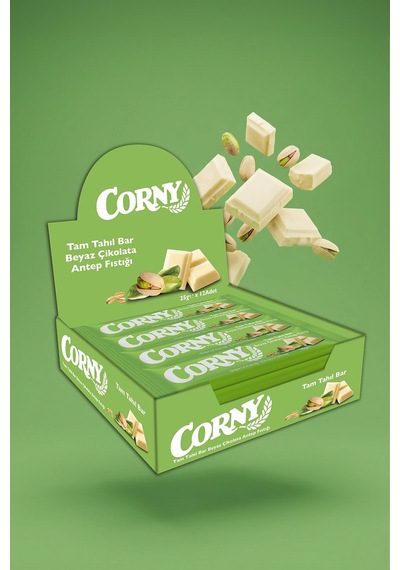 Corny Tam Tahıl Bar Beyaz Çikolata Antep Fıstığı X 12 Adet