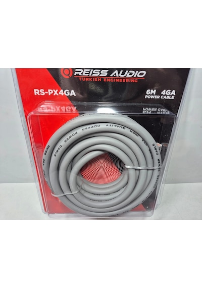 Reiss Bakır Amfi Güç Kablosu 4ga - %100 Bakır - 6 Metre - Reiss 4ga Anfi Power Kablosu - 6 Metre