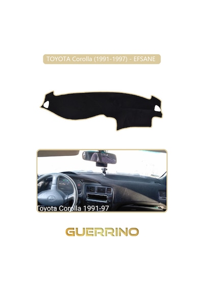 Toyota Corolla 1991-1997 - Efsane Torpido Koruma Halısı Bej Kenar