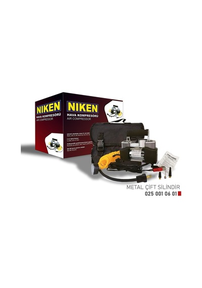 Niken Hava Kompresörü Metal Çift Silindir 150 Psı