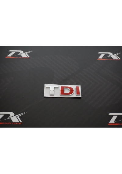Volkswagen Tdi Bagaj Krom Metal 3M 3D Yazı Logo Arma 3 Kırmızı