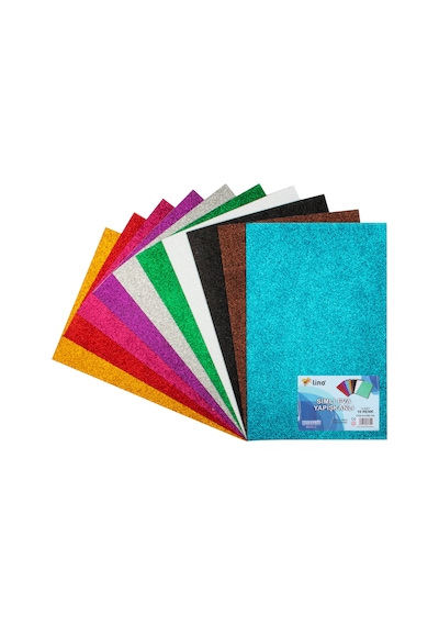 Lino Eva 50X70 Cm.10 Renk 2Mm. Simli Yapışkanlı 10Lu Paket
