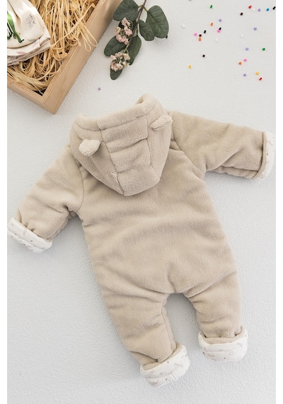 Babymod Ayıcık Figürlü Welsoft Peluş Astronot Bebek Tulum Bej