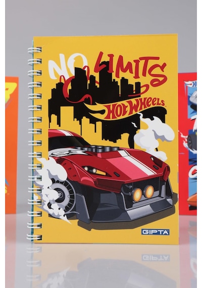 Yeni Sezon Lisanslı Hot Wheels Spırallı A6 Çizgili Not Defteri / Bloknot Ahşap