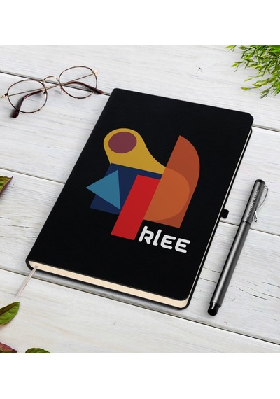 Kişiye Özel Klee Tasarımlı Siyah Defter Ve Kalem Seti
