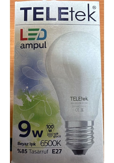 Teletek Led Ampül 9 Watt 6500k E27